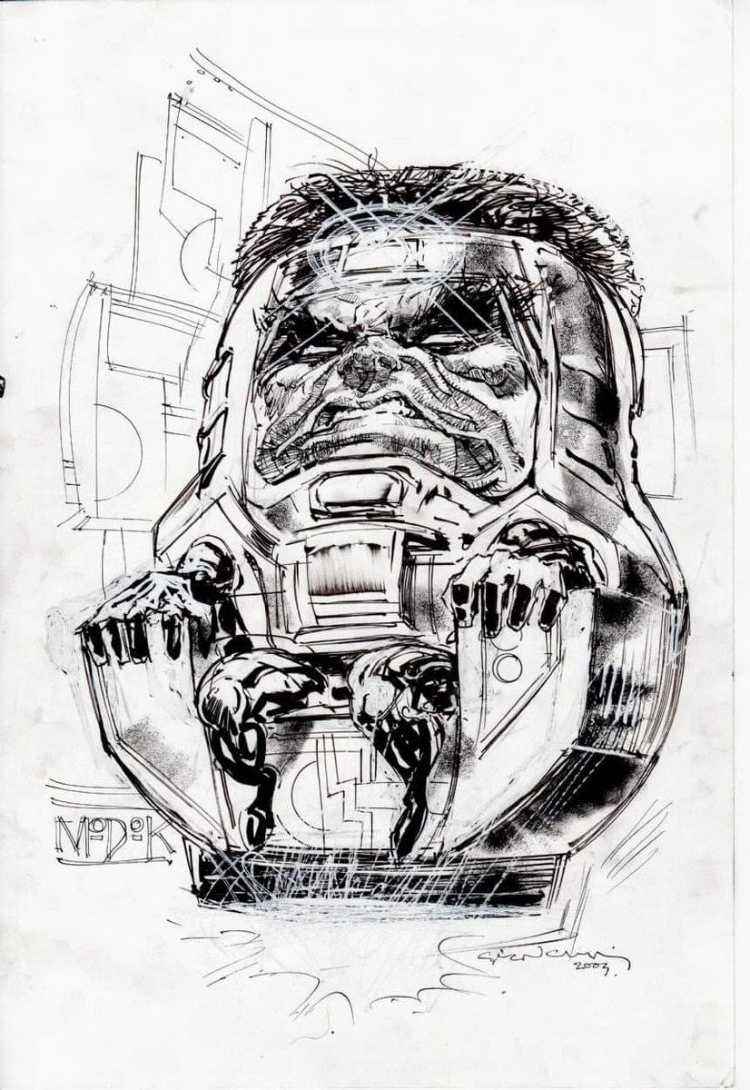 comicbookaddt's tweet image. M.O.D.O.K. 
 by Bill Sienkiewicz #MODOK