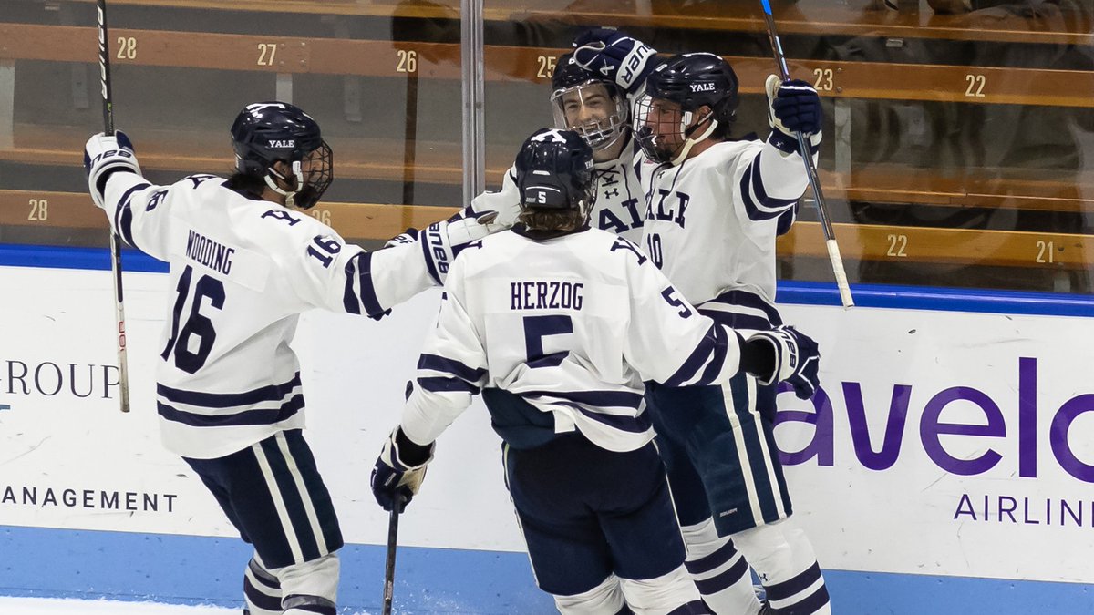 YaleMHockey's tweet photo. Bulldogs Take Down RPI in ECAC Opening Round

READ ➡️ https://t.co/sWSQ5rUJbm

#ThisIsYale https://t.co/q3dXJUFsRy
