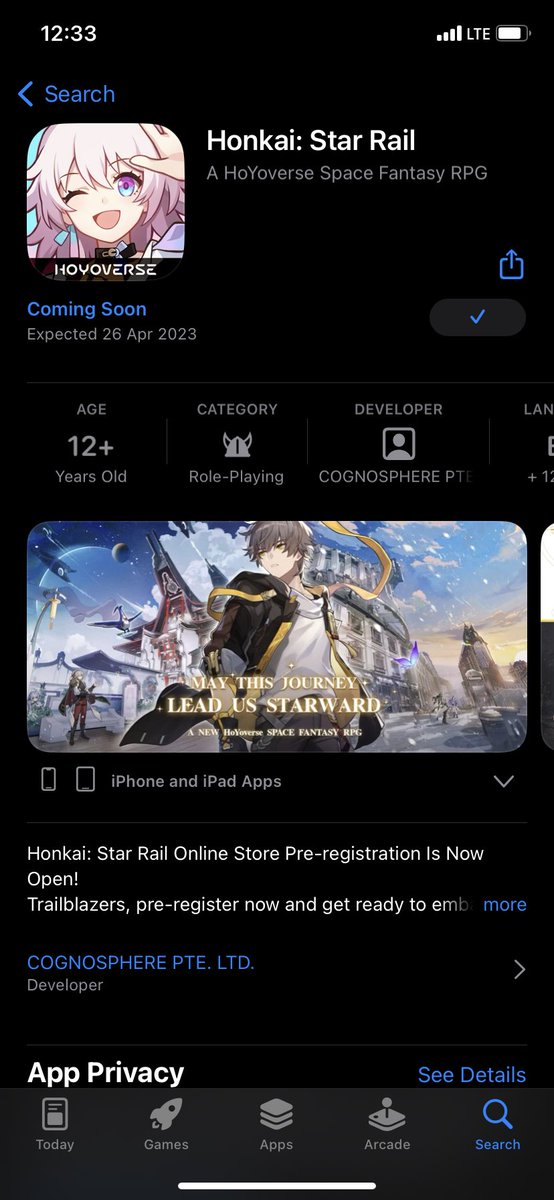chrisdomingoo's tweet photo. @honkaistarrail #HonkaiStarRailPreregistration Can’t wait for this game! https://t.co/f56P57xzV8