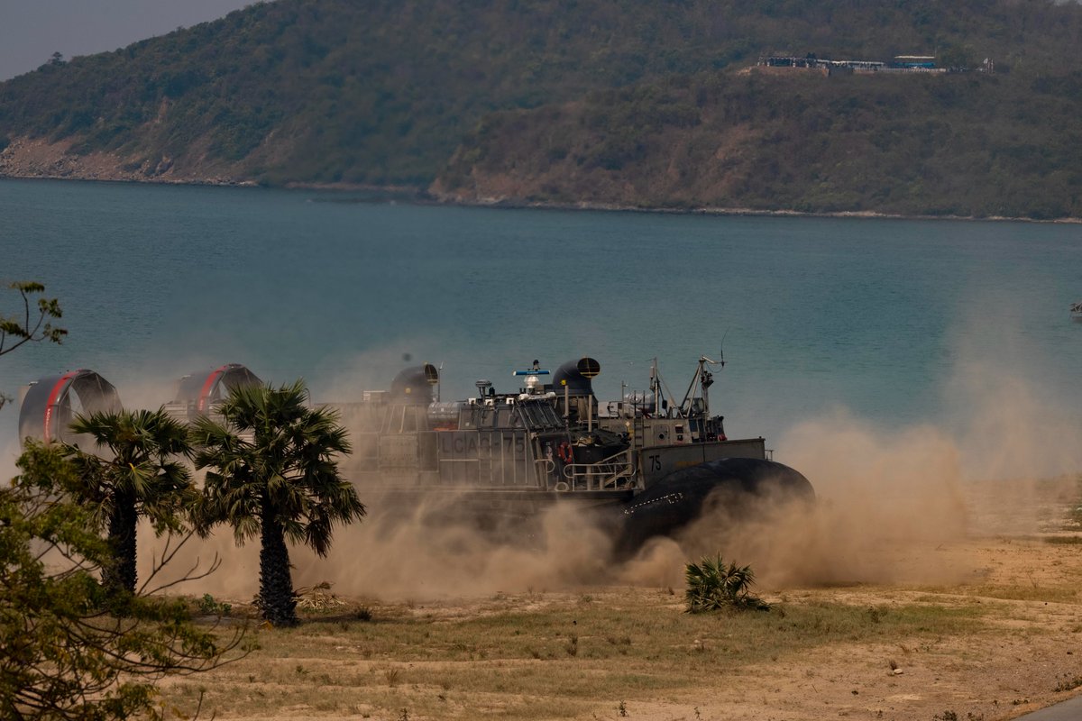 ExerciseCG's tweet photo. Marines and Sailors from the United States, the Kingdom of Thailand, and the Republic of Korea participate in an amphibious exercise rehearsal as part of Exercise Cobra Gold at Chonburi province, Kingdom of Thailand, March 2, 2023.

#cobragold23 #usmarines #thailand https://t.co/um1DfFPex7