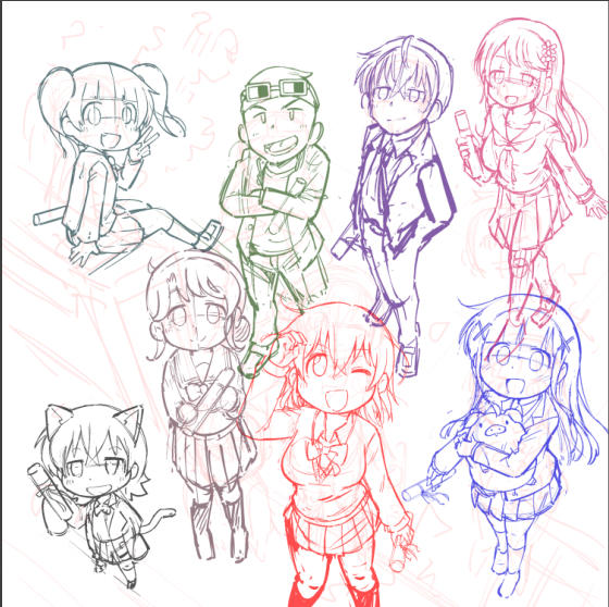 今こんな感じのイラスト描いてますよーなWIP!
#newnnf 