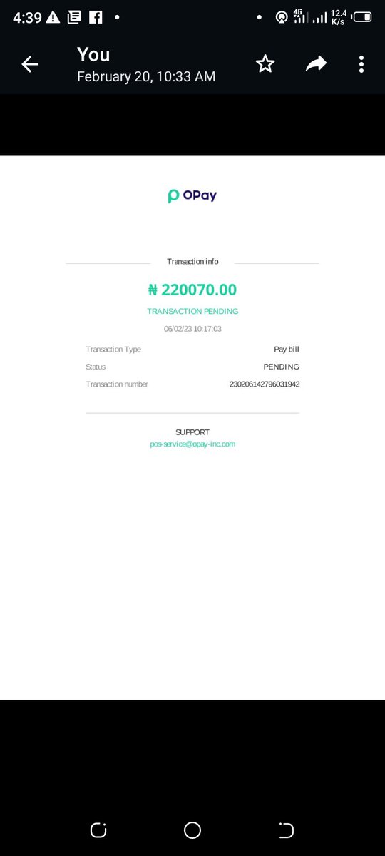 yolydigserv's tweet photo. @OPay_NG please it's about a month now since this transactions has been pending. Customer service representative is not responding to me. Can we still trust your integrity, am beginning to think otherwise https://t.co/57g8hwsvYM