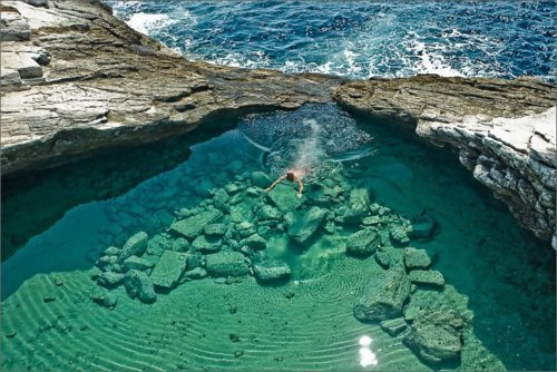 Natural Pool, Greece #NaturalPool #Greece rogerspringer.com