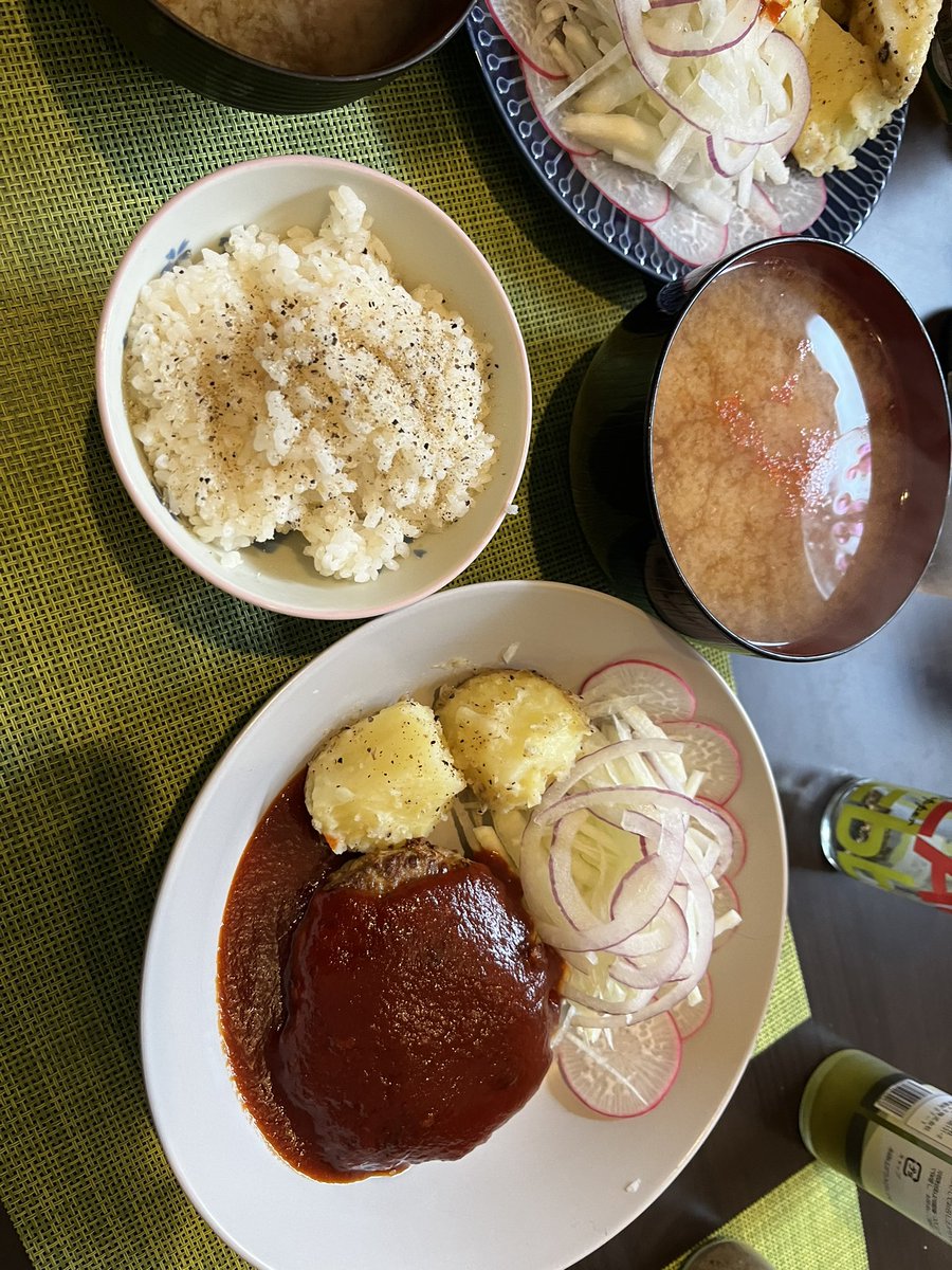 hironyans's tweet photo. #いただきます　#嫁ご飯　#ハンバーグ https://t.co/3NT3XGOfQt