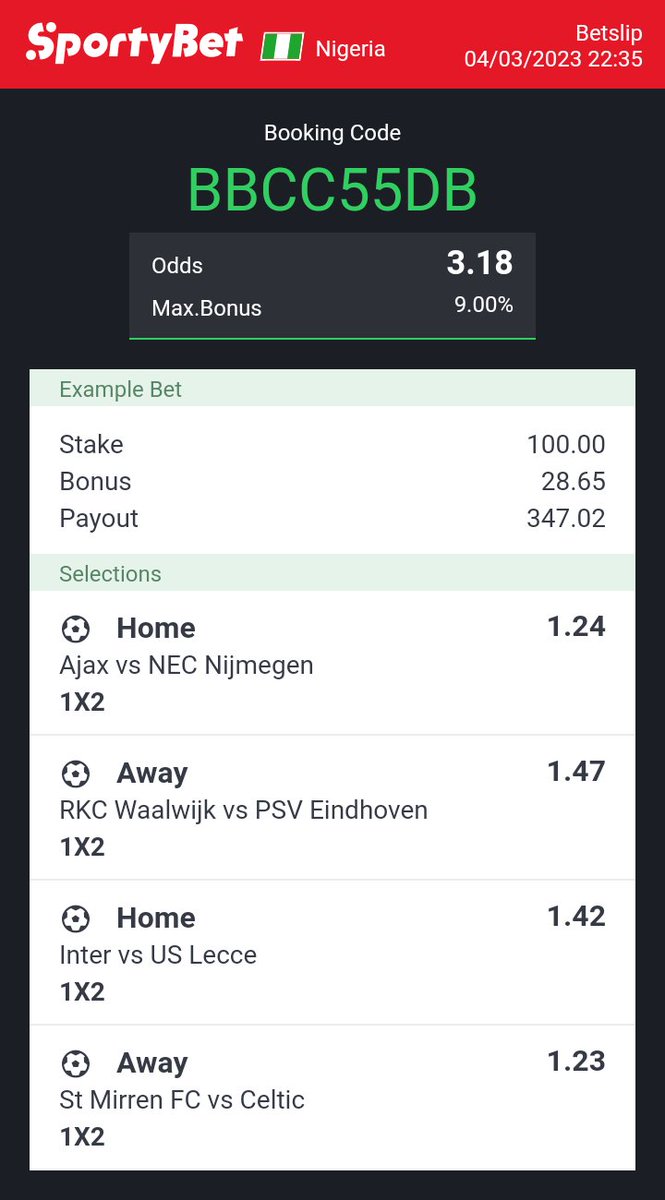 MrRinoPro's tweet photo. Frame 1.                  Frame 2
05/03/2023
Bettingtips, 2odds daily
Daily 2 odds 2oddsdaily bettingtwitter bettingpicks bettingexpert bettingsports
#2odds #daily2odds #2oddsdaily #bettingtips #bettingtwitter #bettingpicks #bettingexpert #bettingsports https://t.co/Ui1AAbD0jV