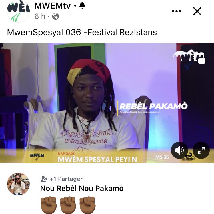 RebelBuzzer's tweet photo. https://t.co/fcefBoWHEP Ti lapawoli sou Festival Rezistans lan https://t.co/a2dWkjXp6U