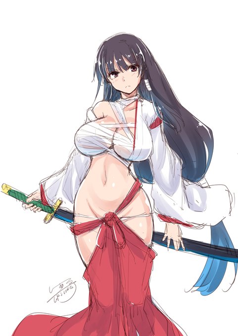 巫女の日だそーで、商業デビュー作のヒロインさん 