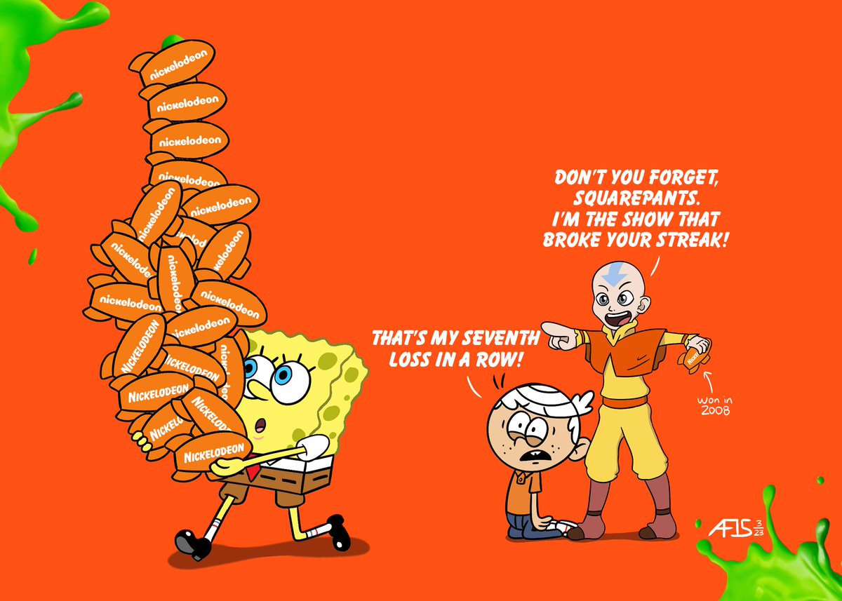 '20 Orange Blimps Obtained!'

SpongeBob SquarePants has officially obtained its 20th win for Favorite Cartoon at the #KidsChoiceAwards.

It would've been the 21st if it didn't lose to Avatar: TLA that one time, and it's yet another loss for The Loud House.