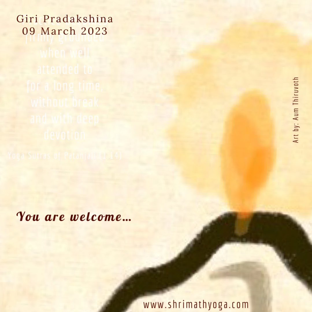 #GiriValam on 9th March 2023 evening along with students of @shrimathyoga 

#Tiruvannamalai #Yoga #YogaNidra #SpiritualWalk #Ashram