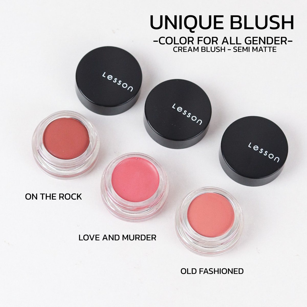 LESSONTHAILAND's tweet photo. PINK PASSION-UNIQUE BLUSH บรัชของ LESSON UNISEX COSMETICS ปีนี้เรามีสีใหม่ที่ชื่อว่า LOVE AND MURDER มาจากชื่อค๊อกเทลแก้วหนึ่งที่เราเสริชเจอในช่วงวาเลนไทน์  นี้ว่าชื่อมันฟีลยัยตัวร้าย ยัยตัววีน #ไม่รักก็ฆ่า เลยทำมาเป็นสีชมพูที่ตรงไปตรงมา ชมพูอมชมพูอีกที สีสวยมากธรรมชาติมาก(ต่อ👇🏼) https://t.co/9rA3bRpIgG