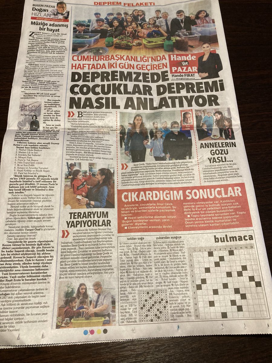 Her Pazartesi ve Perşembe depremzede çocukları Külliyede ve Millet Kütüphanesinde ağarlayoruz. Teşekkürler Hande Fırat ve Hürriyet.
