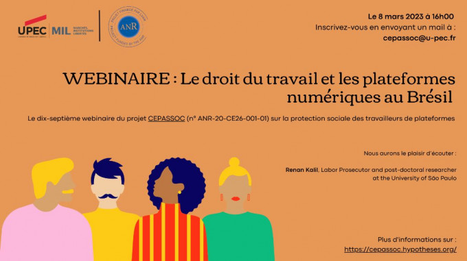 [Séminaire] 08/03 | Le droit du travail et des plateformes numériques au Brésil.  <a href="/UPECactus/">UPEC</a> <a href="/DroitUPEC/">Faculté de Droit</a> univ-droit.fr/actualites-de-…