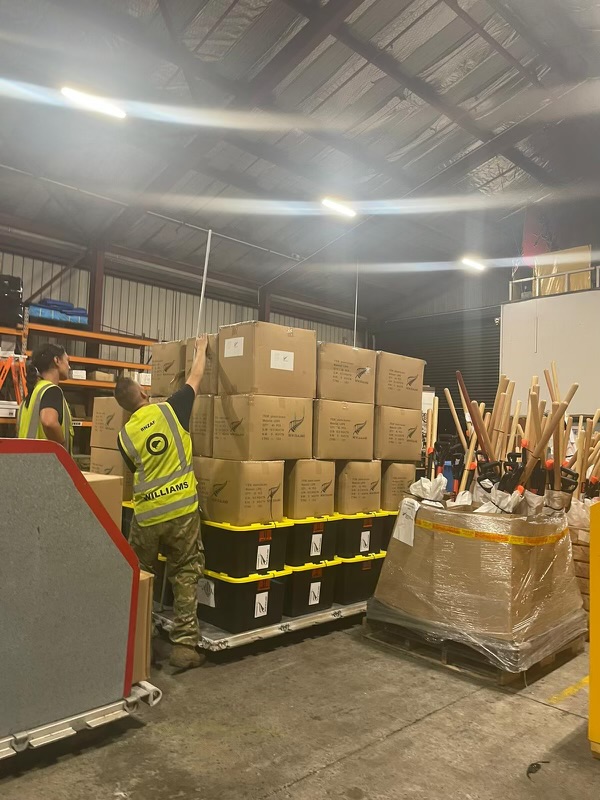NZDefenceForce's tweet photo. NEWS📢 An @NZAirForce Hercules aircraft departed this morning from #BaseAuckland to Vanuatu following two cyclones within two days of each other.
Relief supplies are on board, including water containers, kits for temporary shelters and more.
➡️https://t.co/V70LpPvh4b
#Force4NZ https://t.co/DoiCTn82Eh