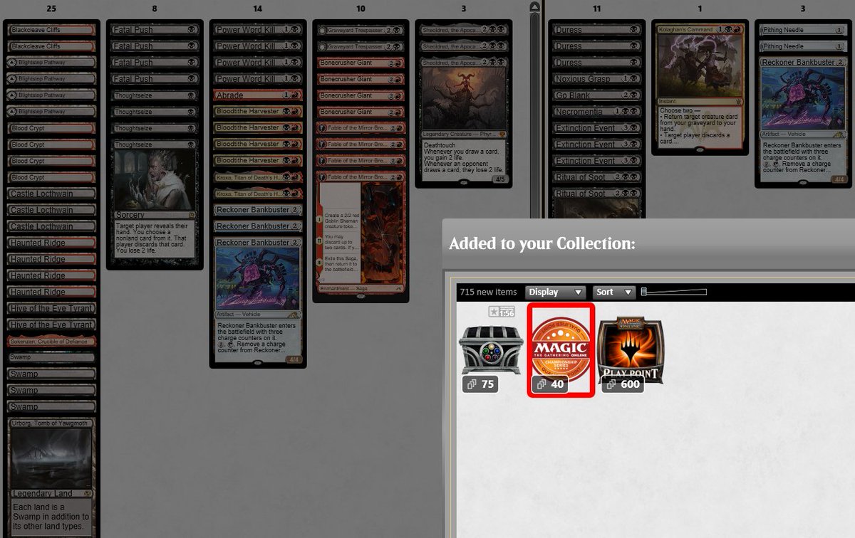 PillowFortMTG's tweet photo. RB in all formats💀🔥 Lost in the finals of the Pio Challenge with @misplacedginger PT List. Deck is great. Saturday challenges are great. Ginger is great🫶 https://t.co/jFUQlztODt
