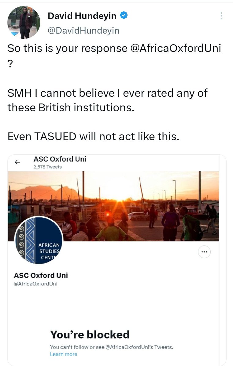 This is the Tweet of the Year.
Karma is truly a bitch when served hawt... 🤣 🤣 🤣
Thank you @AfricaOxfordUni

cc @Afomyde009 @ElderAdewuyi1 @Mohamadlapai @MOlakunle @ThatIsokoLawyer