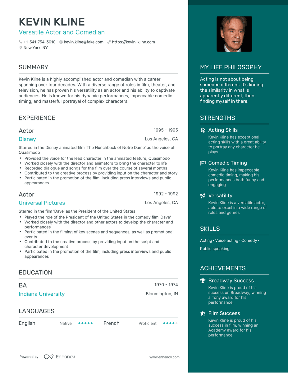 Want to create a resume that will grab the attention of any employer? Look no further than ChatGPT. Check out the impressive resume it generated for #KevinKline, at thisresumedoesnotexist.com/resume/kevin-k…. #ChatGPT