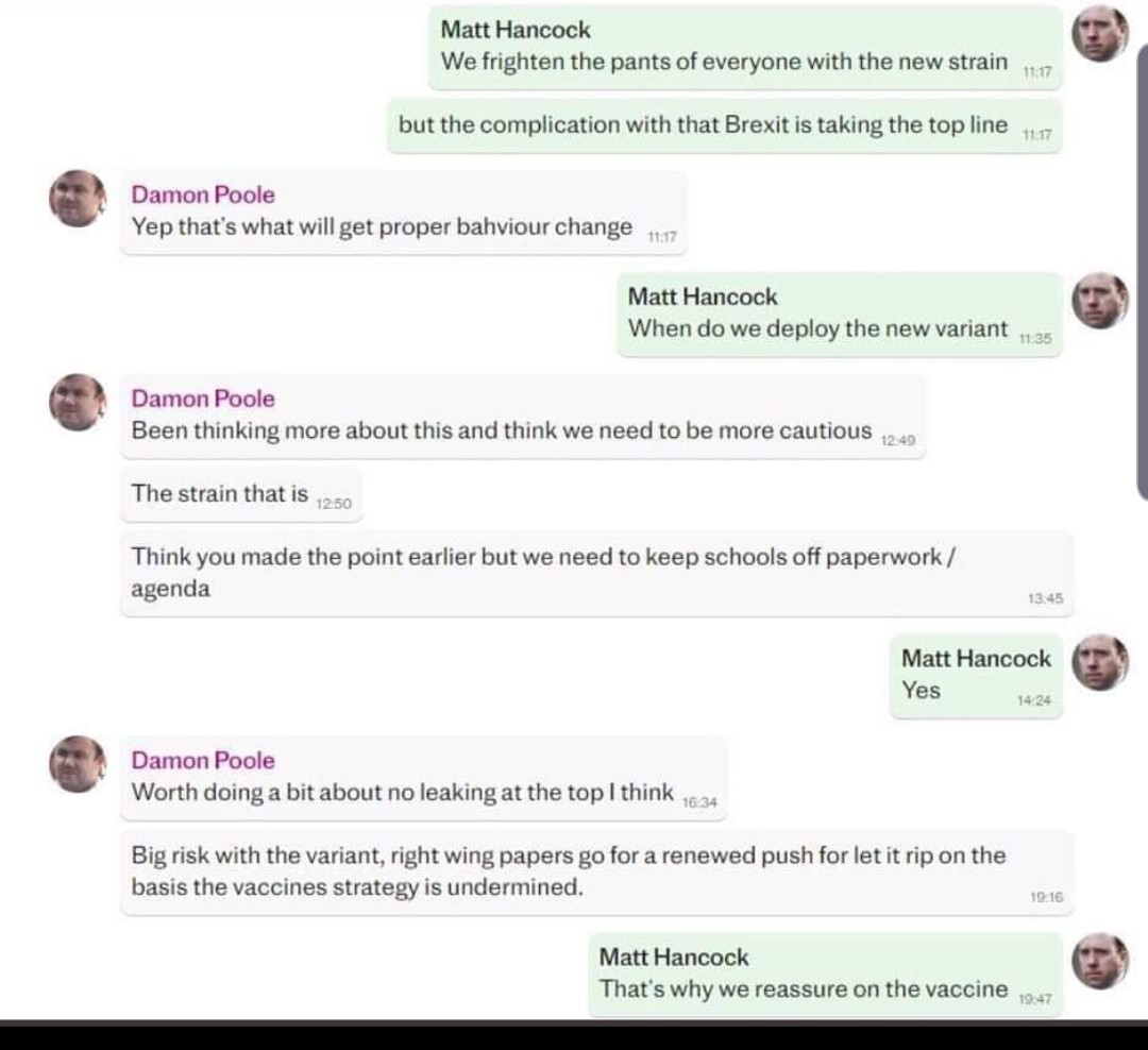 kaysmith11563's tweet image. The government obvs dont care about our health.  They just want to frighten the pants off us! 
According to @MattHancock #dispicable