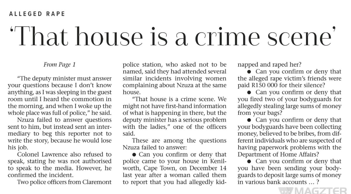 KhofuMoahloli's tweet image. So this former bodyguard alleges that he used to collect bribes on behalf of the Deputy Minister.... For helping illegal aliens &quot;fix their papers&quot; at Home Affairs 🤔🤔