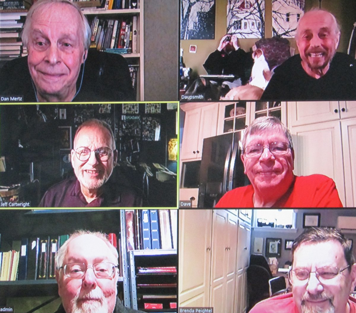 HermitsDaily's tweet photo. A Weekly Zoom Meeting with the Old Farts of the Stone Arch Players is far preferable to having to visit in person, when one is a Hermit! #zoommeeting #covid #hermit #hermitting #oldfart #socialdistancing https://t.co/oV1fXMg9eE