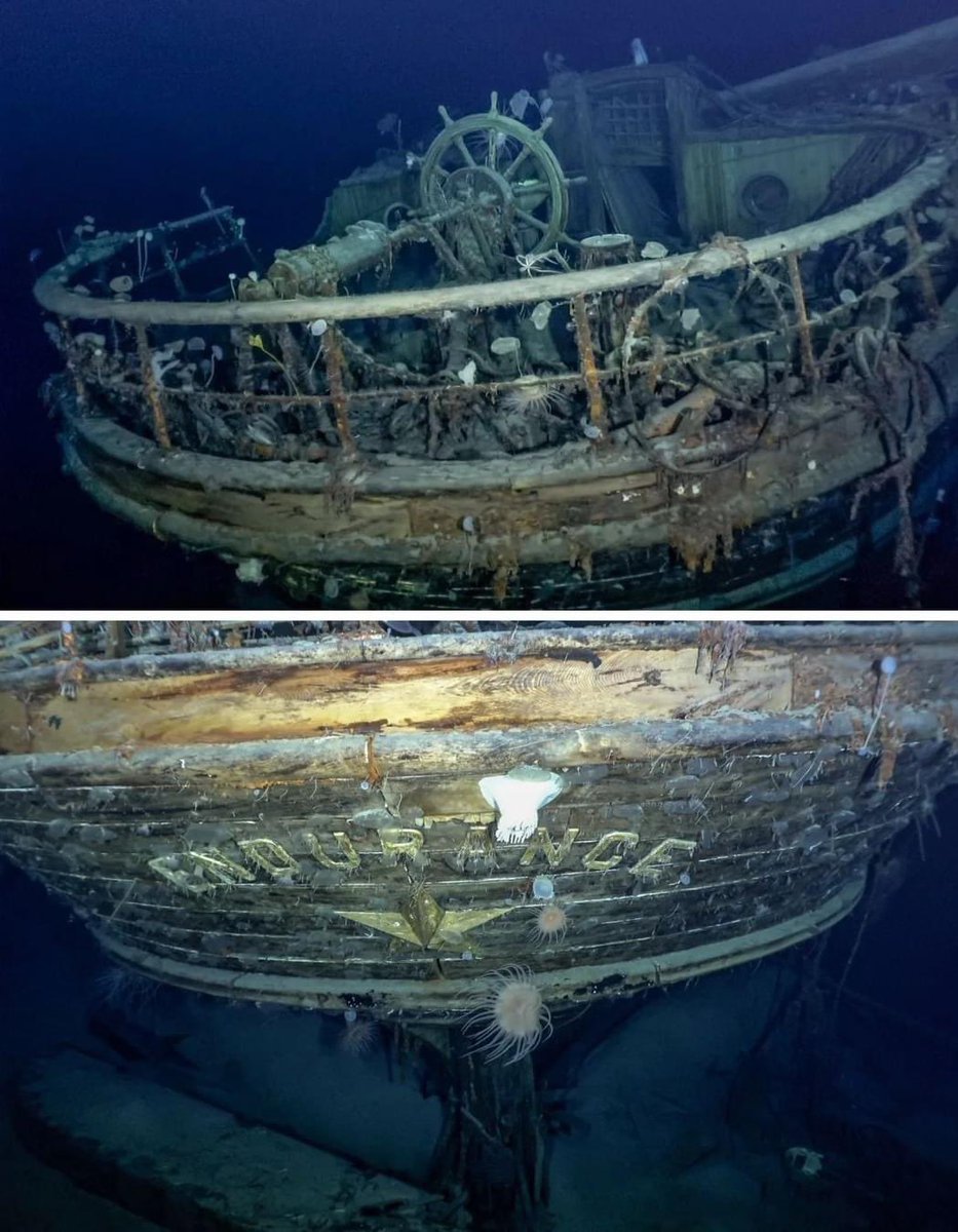 SteveJChambers's tweet image. Lost for Over a Century. In 1915, the ship of legendary explorer Sir Ernest Shackleton, The Endurance, sank after being trapped in sea-ice. #OTD in March 2022 the wreck was found at the bottom of the Weddell Sea, in remarkably good condition #Antarctica #History #OnThisDay