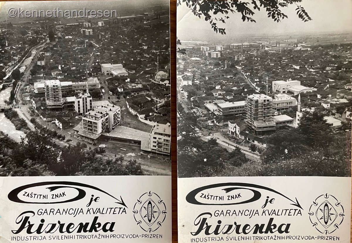 Two commercial postcards published by the «Prizrenka» company in Prizren in Kosovo in the 1970s. 

Advertising via postcards has been  widely used all over the world from the early 1900s until today.