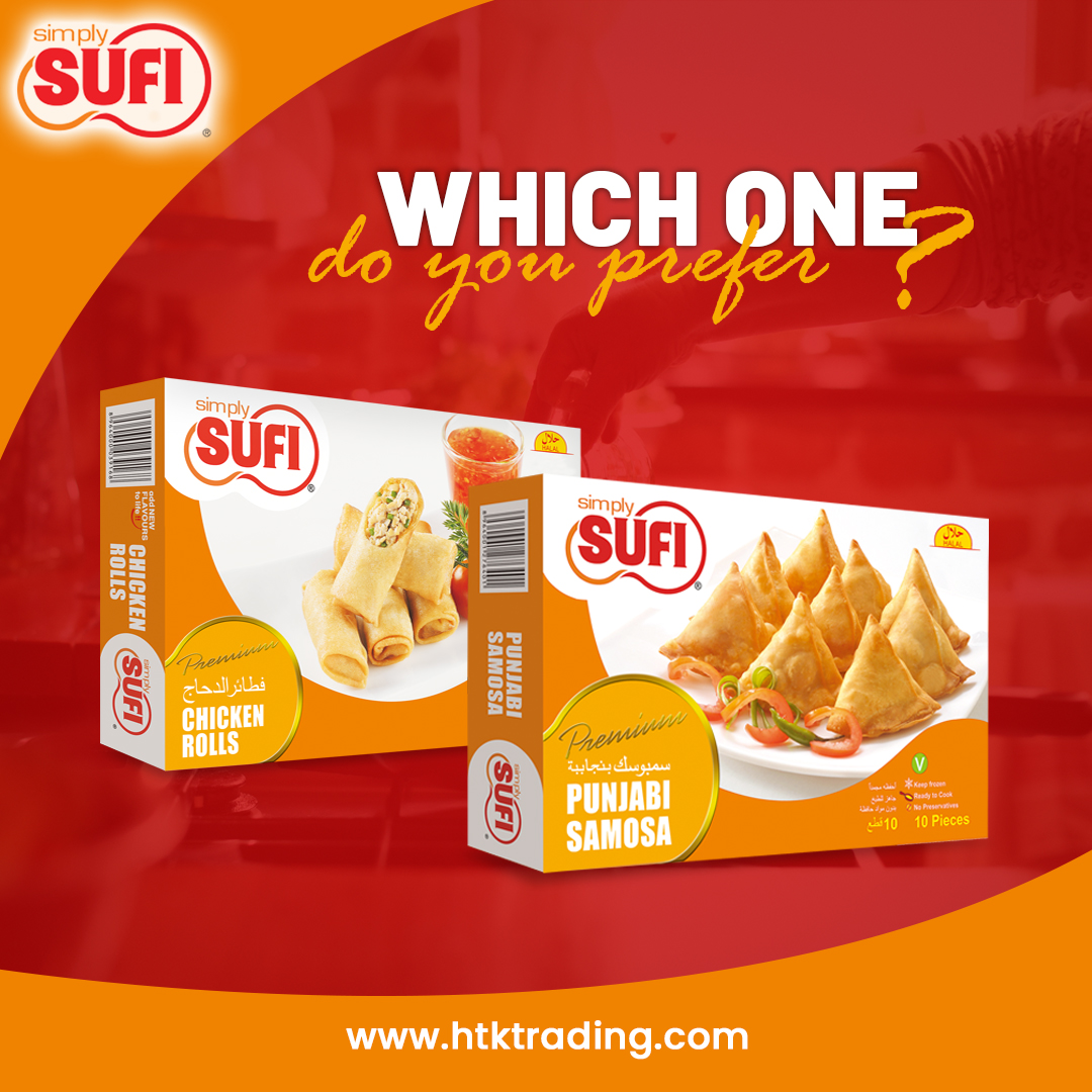 Which one is your choice?

To order, visit our website: htktrading.com

#SimplySufiMiddleEast #SimplySufi #SufiGroupOfCompanies #MiddleEast #UAE #ChickenRolls #PunjabiSamosa #frozenfood #food #readytoeat #readytocook #readymeal #frieditems #delicious #scrumptious #tasty