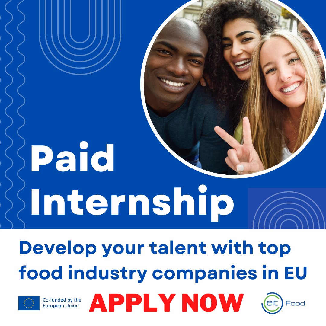 🎉New  @EIT_Digital Food RIS Fellowships AL! 🎓If you are a student get a summer internship in the food industry!

🔹up to 2000 EUR grant
🔸mentor care
🔹competence development
🔸broadening networking
🔹hands-on experience

👉Apply now!  eitfoodrisfellowships.eu