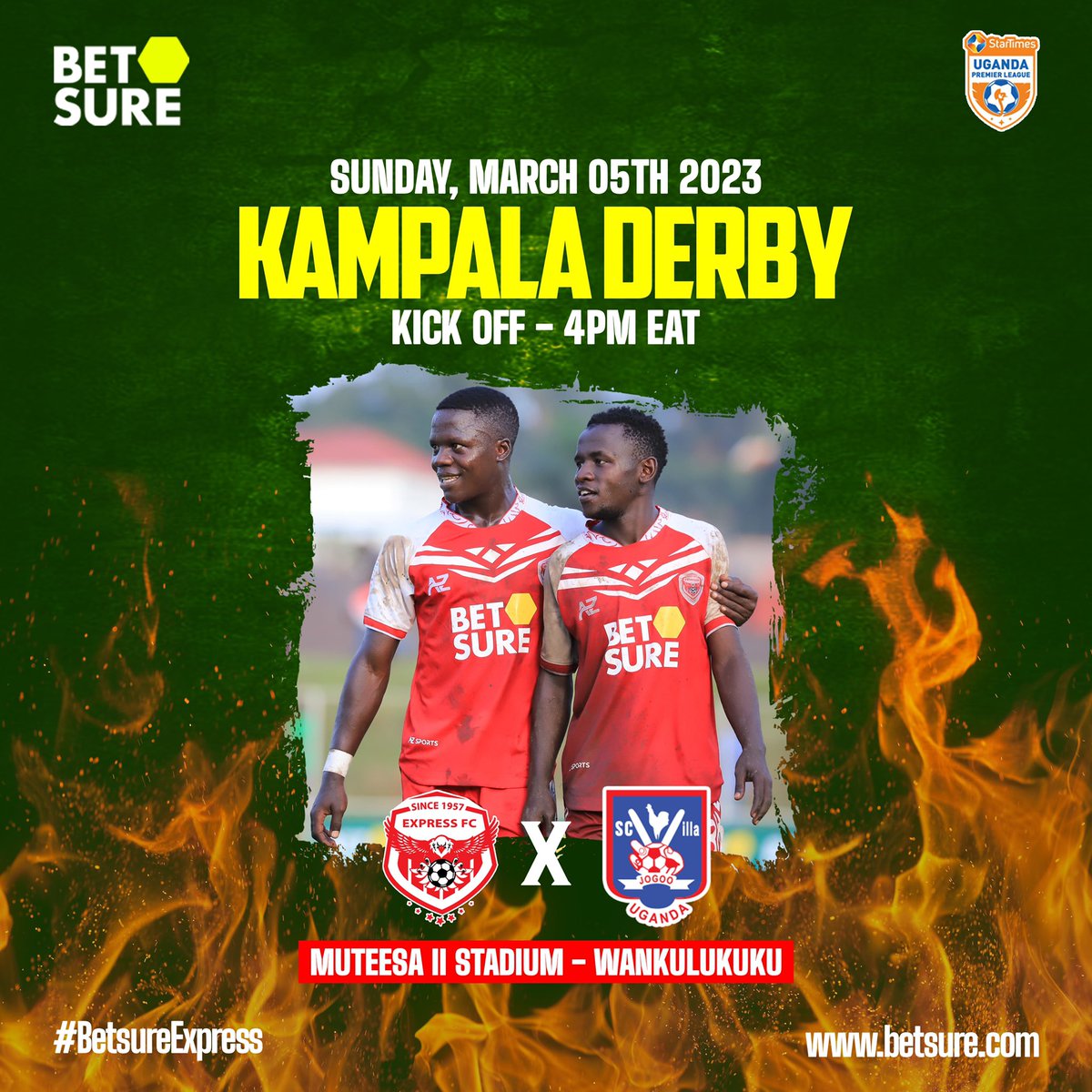 betsureuganda's tweet photo. MATCHDAY!
VILLA MUST ASK FOR WATER!
Have a bet on the boys to win today here π https://t.co/spCIwm6y3i for the best odds.
Go Express. Make us proud πͺ
#BetsureExpress | #EXPSCV https://t.co/QCZ0MVzJnf