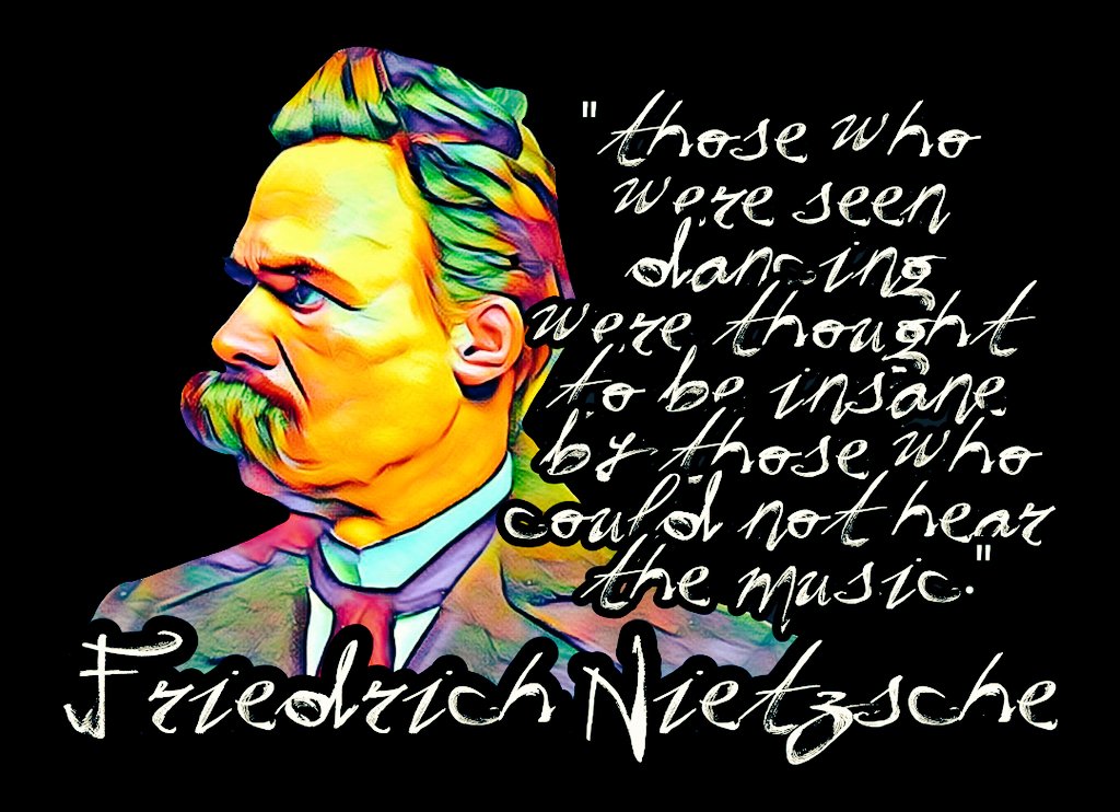DigitalDuelist's tweet photo. "Those who were seen dancing were thought to be insane by those who could not hear the music" -The best Freidrich Nitzsche imo
#picoftheday #digitalwatercolor #Neitzsche #digitalart #Artists https://t.co/LViiBHZ1Zc