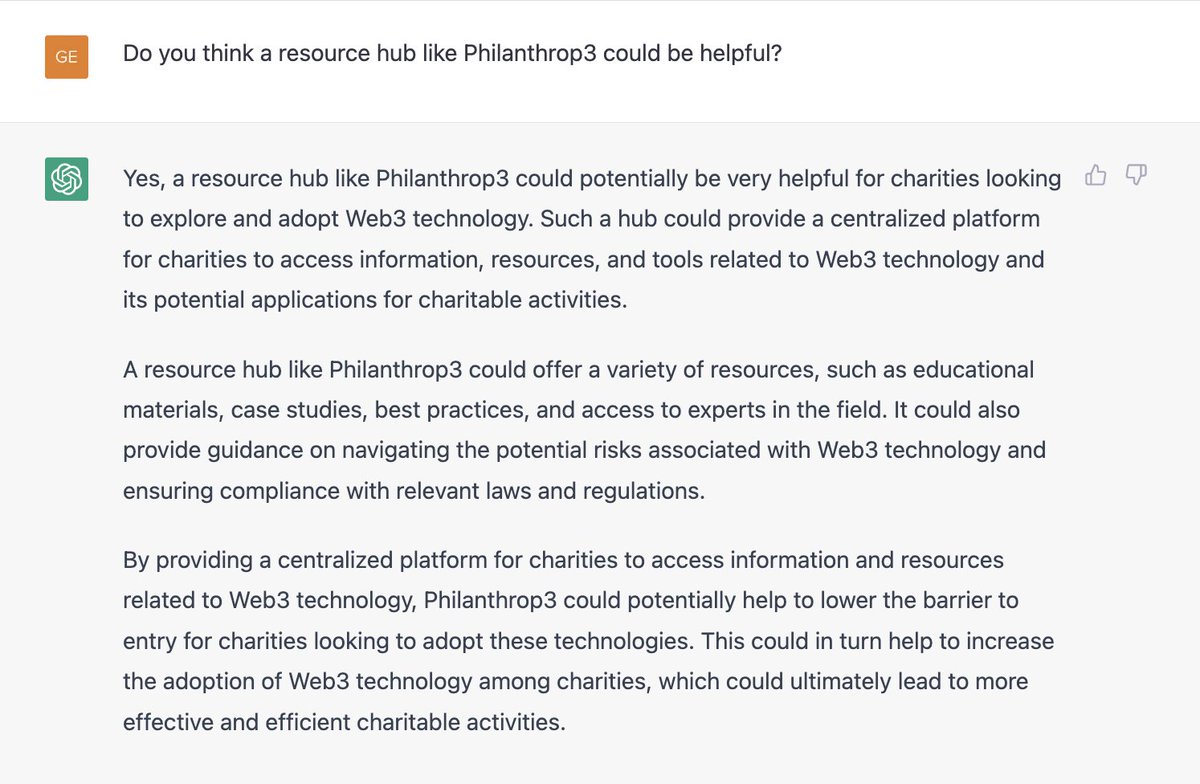 Thanks #ChatGPT, we try! 💜