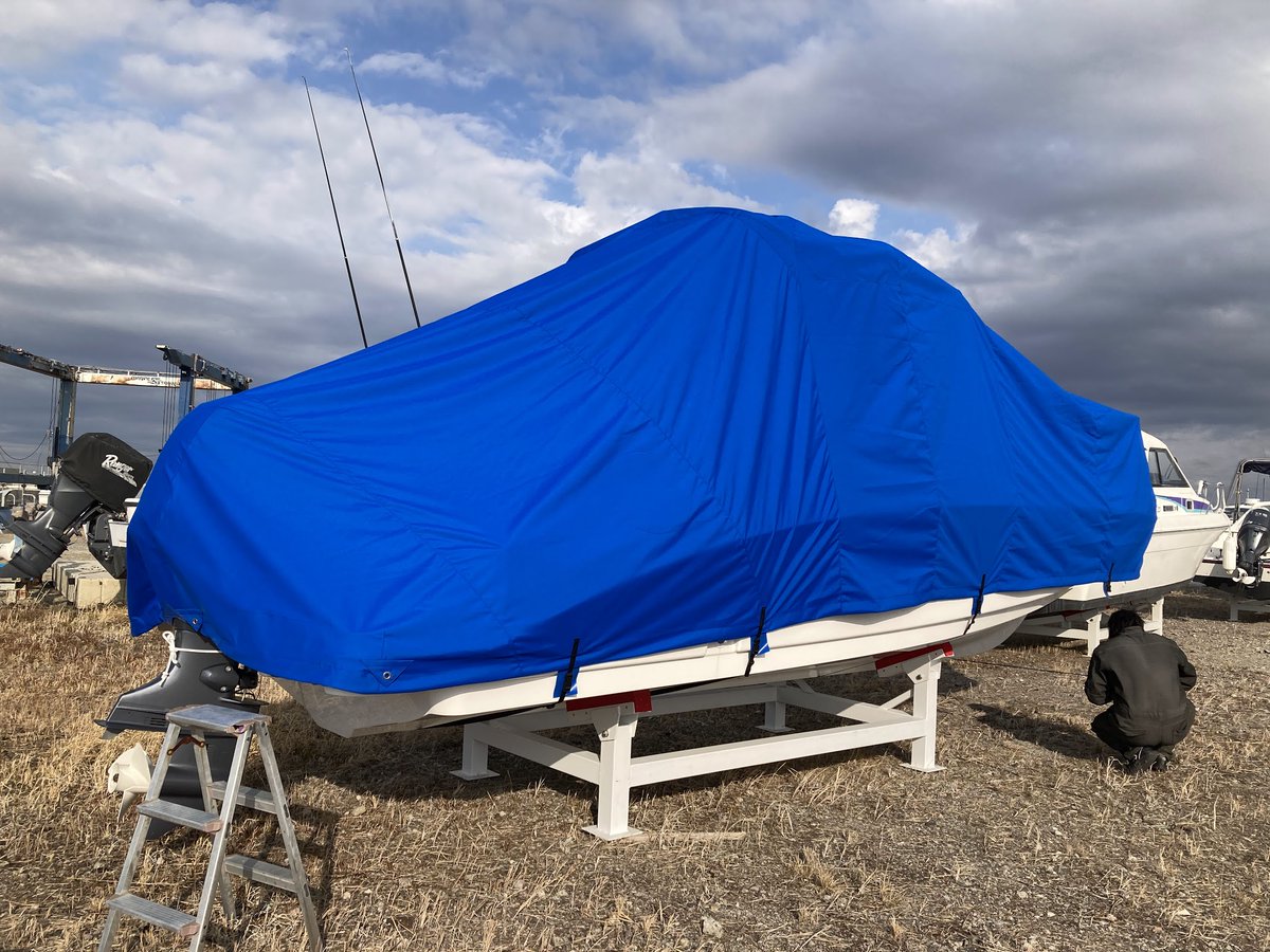 daiichimarine's tweet photo. お客様にご注文いただいていました
AX220でオーニングを立てた状態のままでの
ボートのフルカバー!
でかいです!!
#フル
#カバー
#テント
#AX220
#大きい https://t.co/zalDrtUzXG