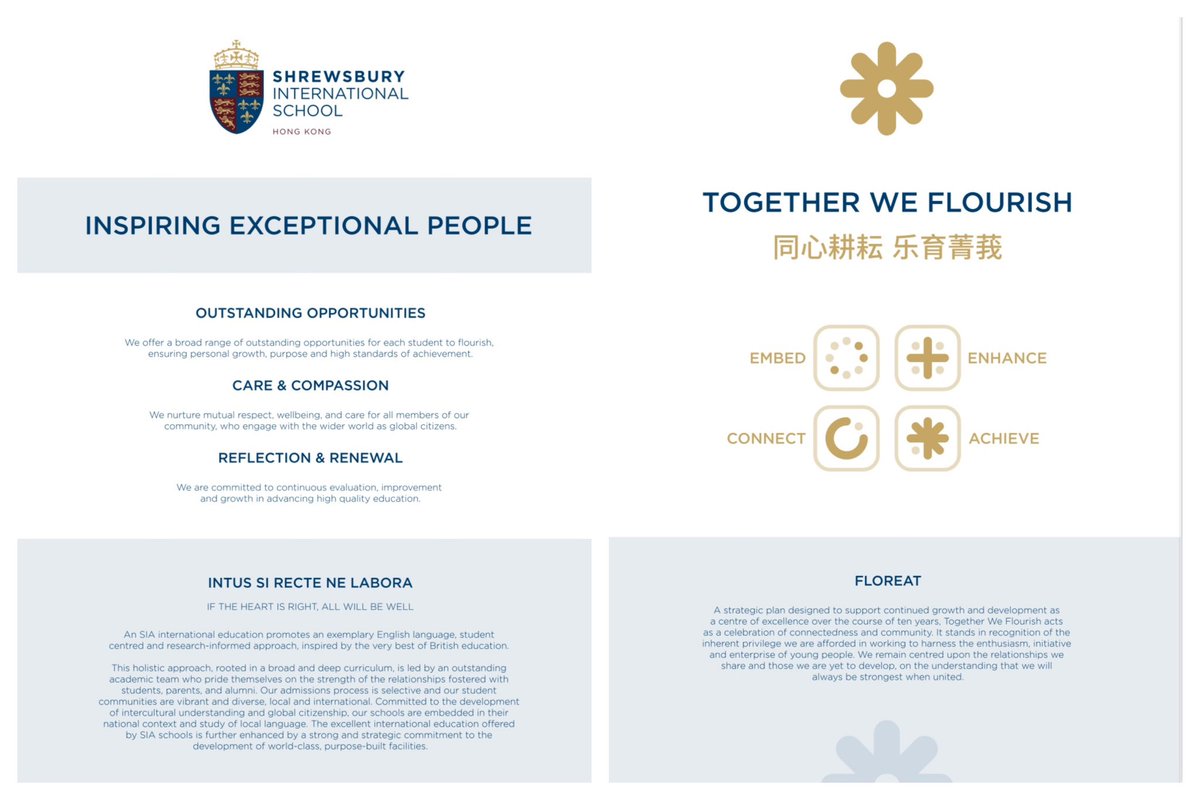A revised set of guiding statements now sits proudly alongside a summary presentation of a strategic plan entitled Together We Flourish on the Ground Floor. Their display will act as a fixed reminder of our drive, intention and ambition.
#WeAreShrewsbury
#TogetherWeFlourish