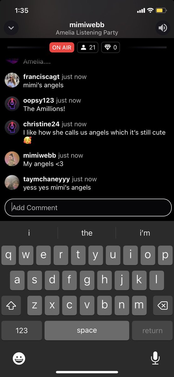 MIMI’S ANGELS ILY🥹#AmeliaListeningParty #Ameliaoutnow #streamamelia