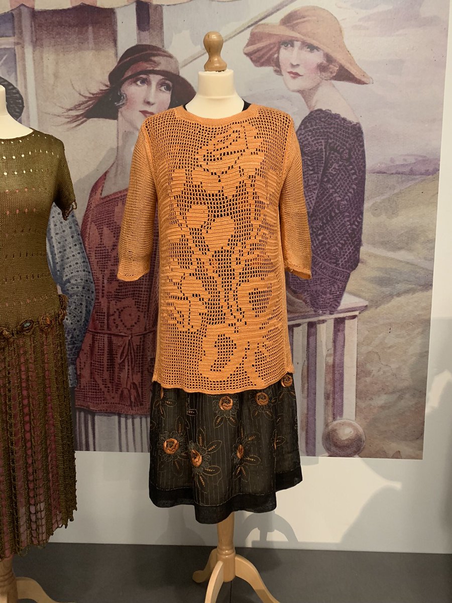 I had a fabulous day out in #Edinburgh with my elder daughter.
We visited a a knitting/clothing exhibition and then we had a long leisurely lunch at The Ivy with cocktails. 
Many of the handknits & crochet garments were from my youth (1960s Biba/Mary Quant era).