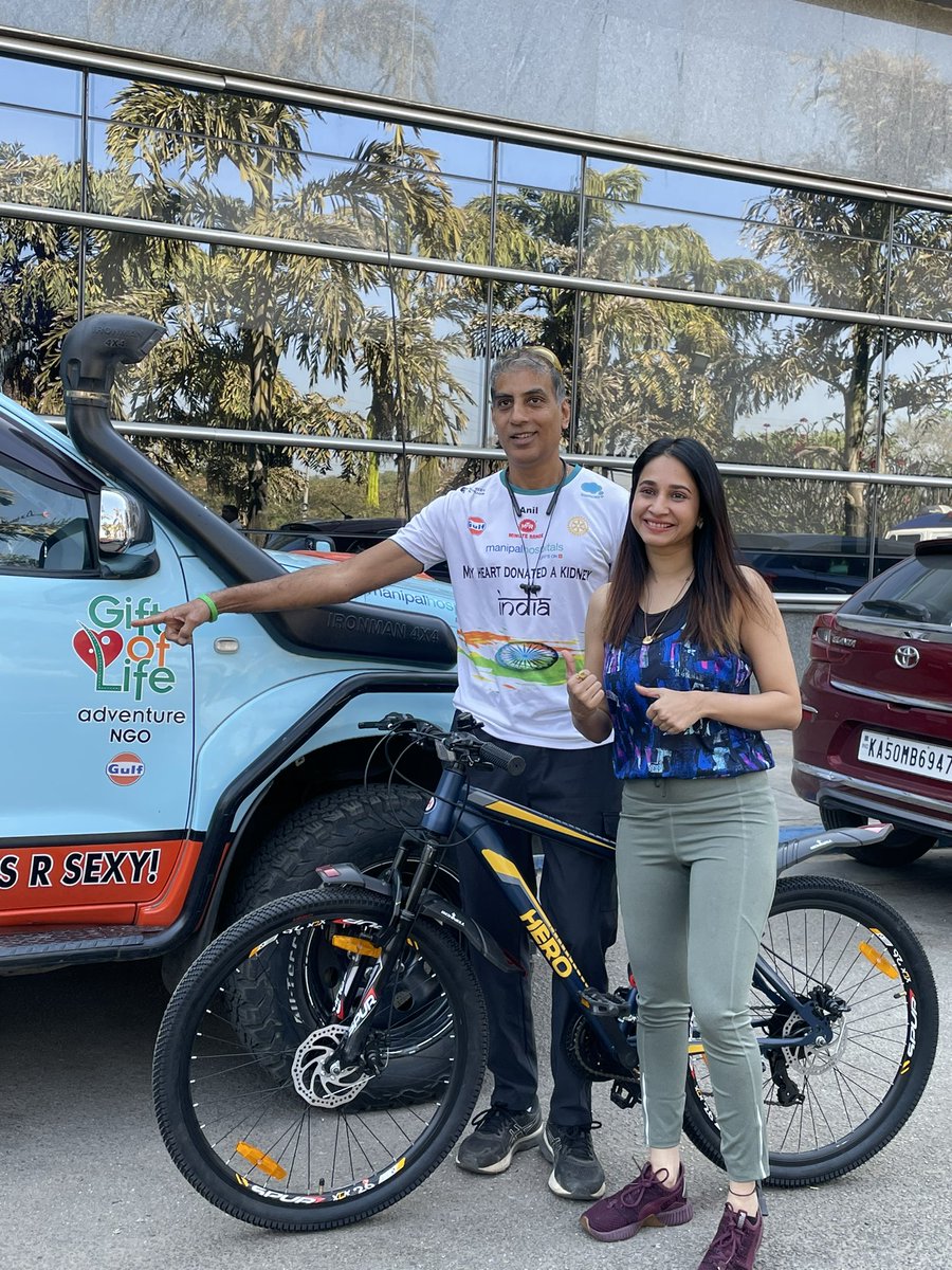 Thank you @VijayaKarnataka for this wonderful opportunity to be a part of #cyclothon2.0 and for the lovely bicycle 🚲 ⭐️⭐️⭐️⭐️