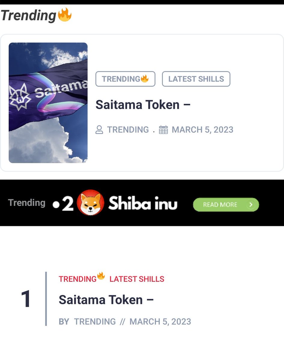 bitcoinlfgo's tweet photo. 🚨🚨🚨 #Saitama Token is trending on popular Crypto platform https://t.co/5munxZiP7o https://t.co/djo8bGiCYr