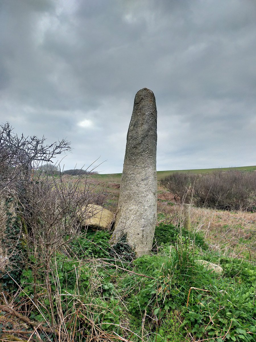 Treen standing stone #StandingStoneSunday 
#Southwestcoastpath
#Kernow #lovecornwall
#GoolPeranLowen