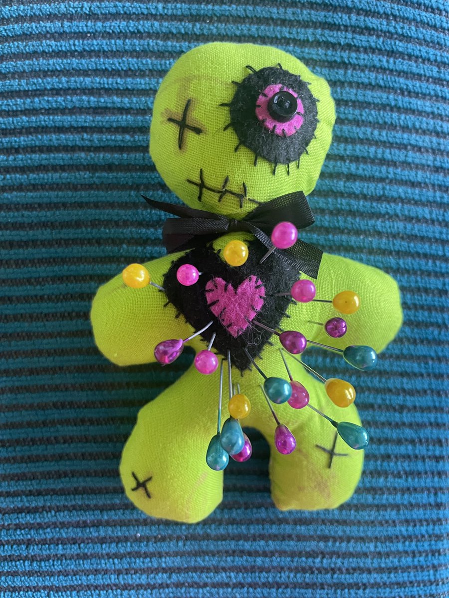 I made a little pin cushion. My husband is yet to register the resemblance…