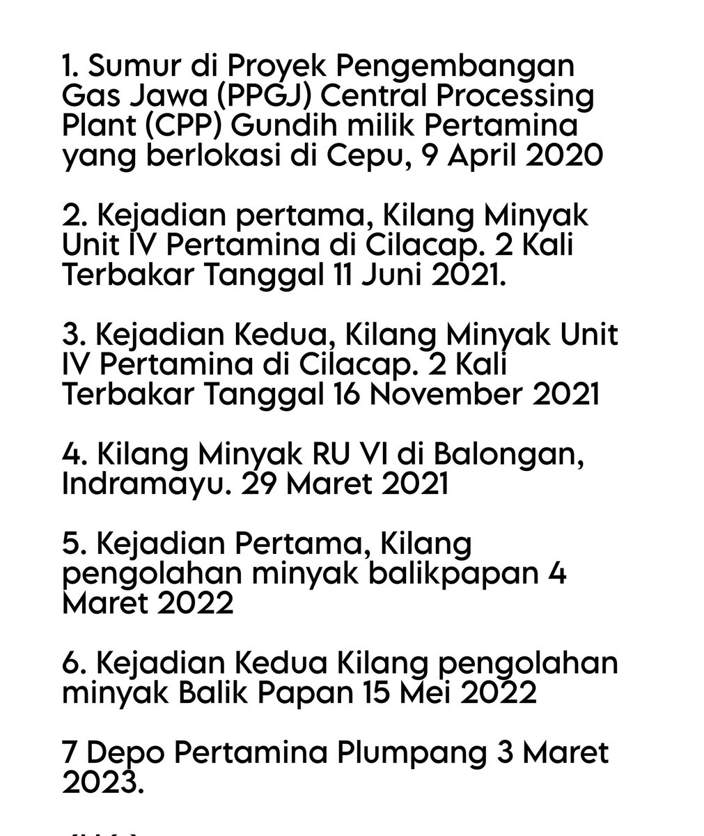 sutanmangara's tweet photo. CATATAN Kilang Terbakar di Masa "ANIES BASWEDAN".

Berikut Sejarah dari tahun 2020 sampai 2023.

UTASNYA. https://t.co/VOiTrNpX5p