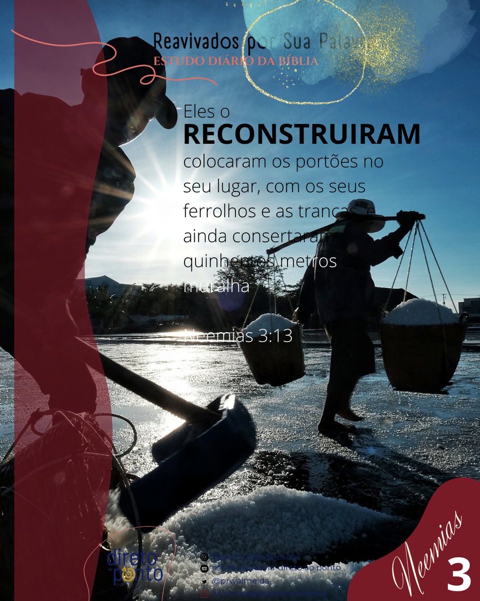 prwalmeida's tweet photo. #rpSp | #Ne3 - Aprendi que #reparos são necessários e, nesta narrativa quarenta e dois grupos de pessoas estiveram envolvidos nesta missão.
Quem constrói muros e fecha portões, põe limites onde a decisão de abrir ou manter fechado se torna uma condição de vida.
#Abra para Jesus! https://t.co/w1c3yp9wEp