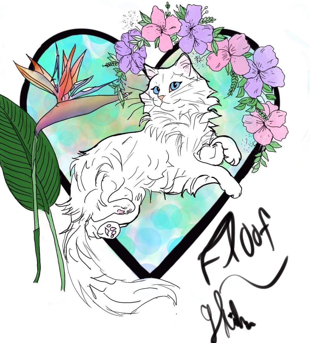Been drawing friends pets that have passed on. I really had fun doing this one. #rainbowbridge #animalloss #cat #mainecoon