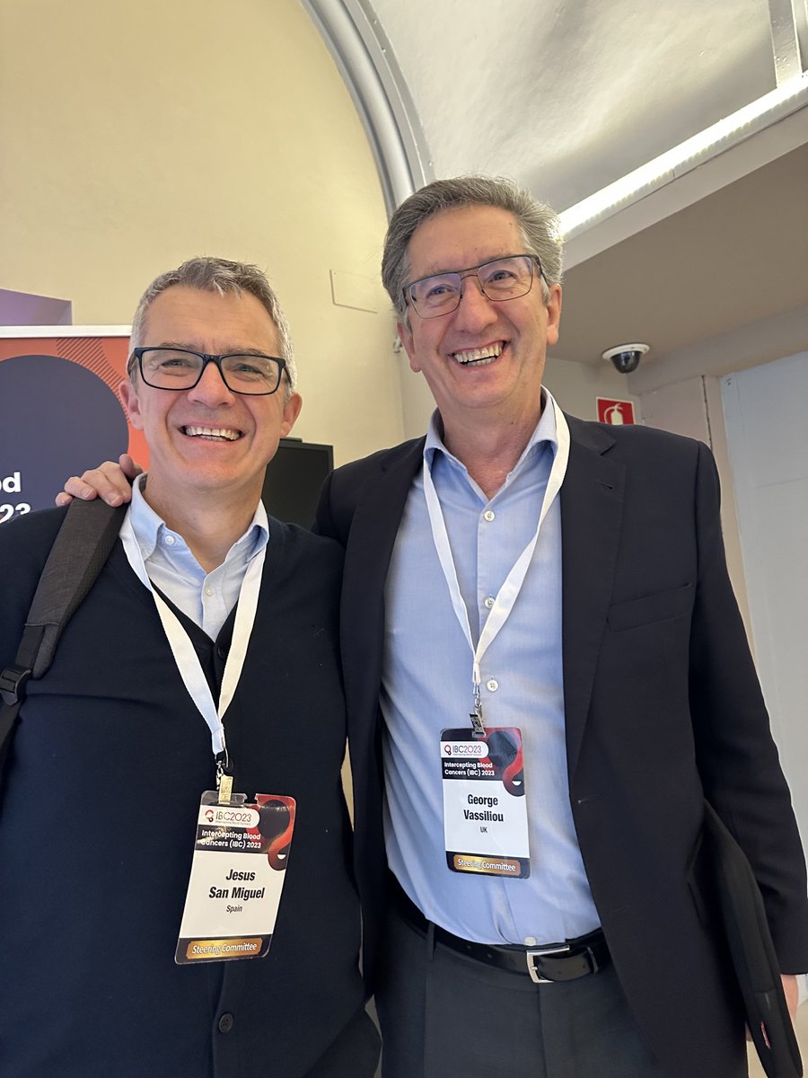 Which one is which? George and Jesus exchanging names. We also exchanged science and ideas between myeloid and lymphoid malignancies #IBC23