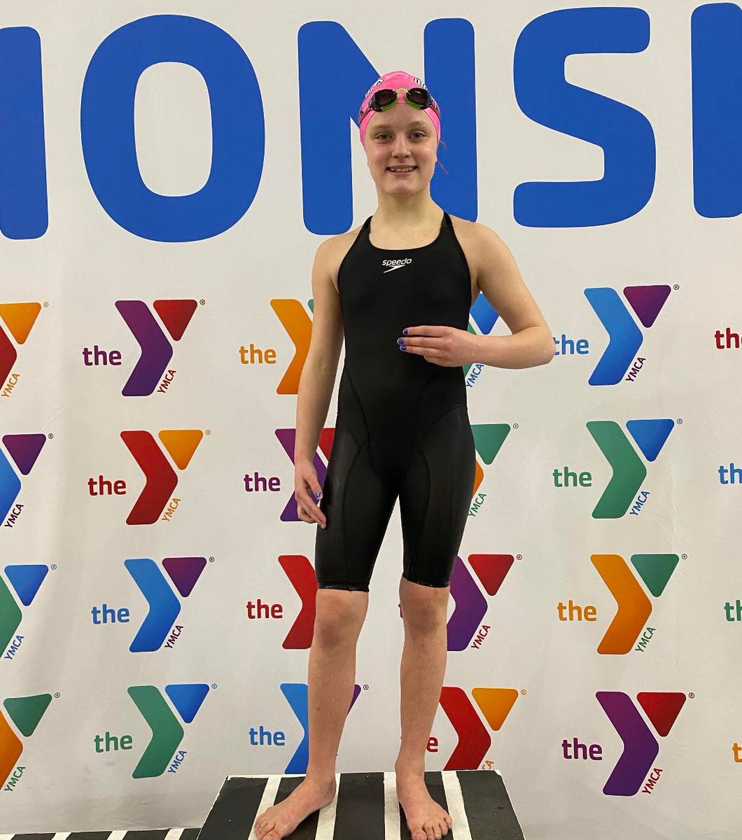 CONGRATULATIONS to this future Bulldog swimmer on setting 3 meet records at YMCA State Meet!!