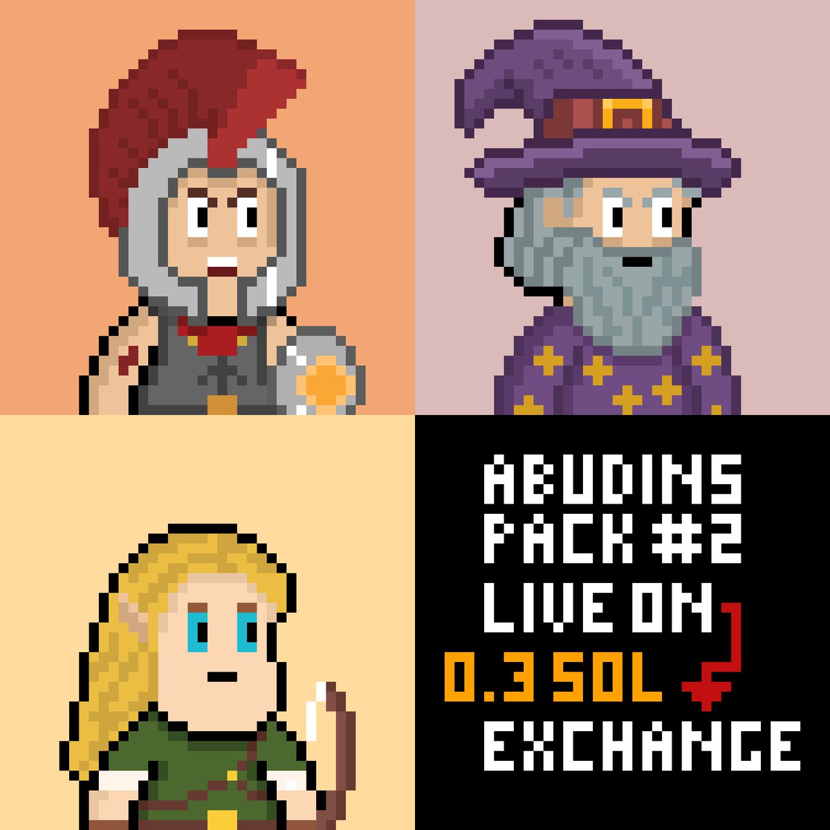 HEEEY NEW DROPS ON <a href="/exchgART/">Exchange Art</a> 🔥
Abudins #2 inspired from my dear friend 
<a href="/AbidinKatipoglu/">Abidin Katipoğlu</a>

 In this collection, you will see Abudin's life step by step. 😻

Gladin
Wizardin
Elfdin

Only 0.3 SOL Reserve! 🔥

LINK⬇️