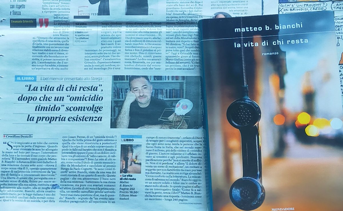 Sul Fatto oggi in edicola scrivo di La vita di chi resta di Matteo B. Bianchi, in libreria per Mondadori. Un memoir che affronta il dolore di chi sopravvive a un congiunto suicida.