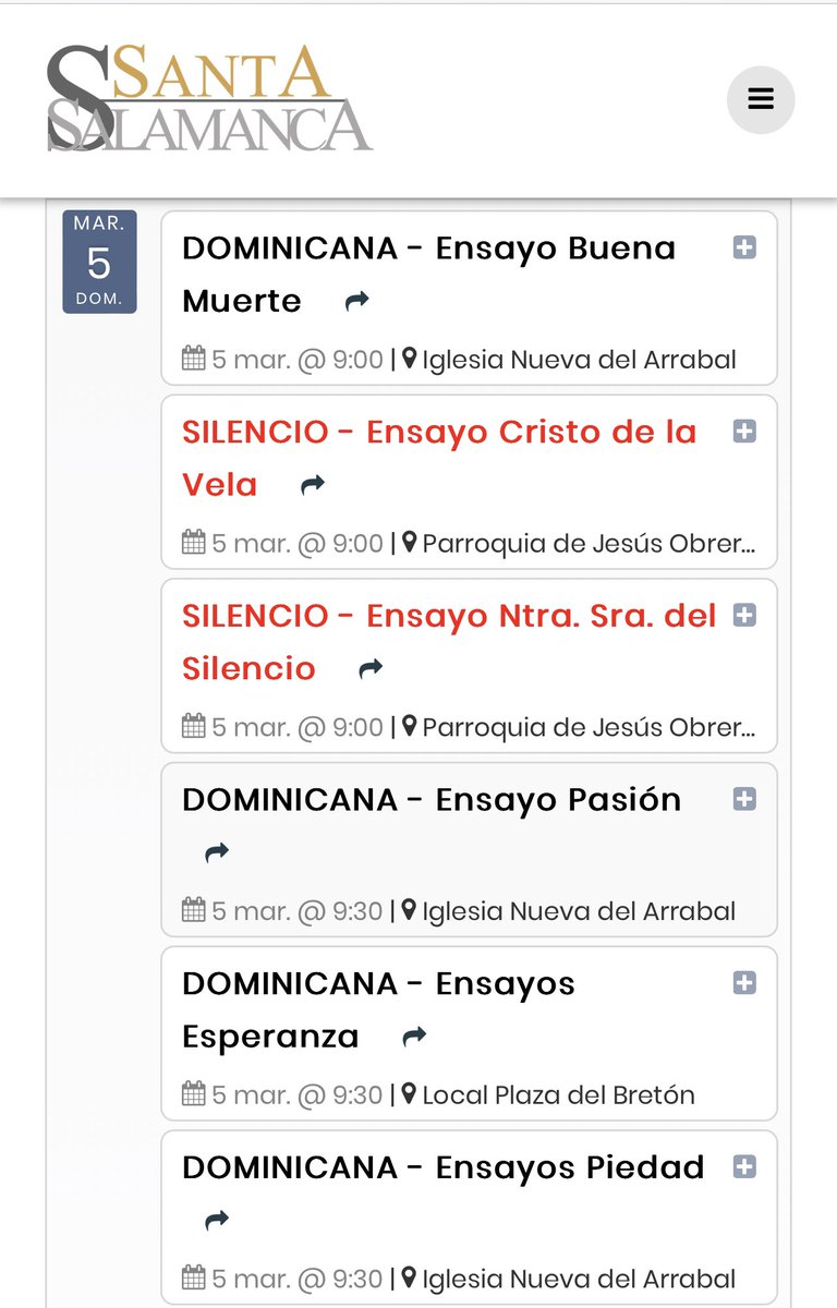 ssantasalamanca's tweet photo. Agenda de Hoy - Domingo 5 de marzo 

Agenda completa 👇🏼
https://t.co/tlvLWxZXxX

#CuaresmaSalamanca23 #SSS23 https://t.co/1IIx98KPBk