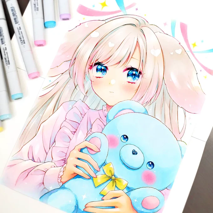 #コピック#もっふもふの嵐 