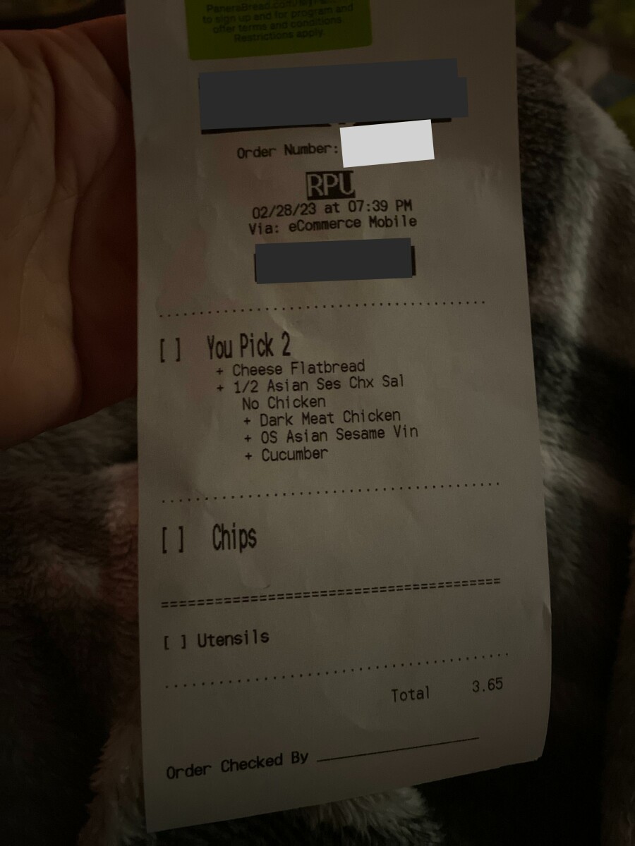 iwaspoisoned_'s tweet image. Panera Bread - Silver Spring, Maryland - After ordering online from Panera Bread, I received my order which was the cheese pizza and Asian sesame...... Read more at: iwaspoisoned.com/i/3bvGbk3 
 #panerabread #bread #sesamechicken #cheesepizza #asian #pizza #salad