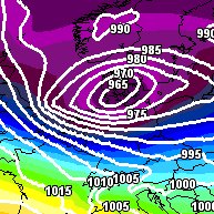 sturmwetter1703's tweet photo. Hier sehen wir was Entstehen könnte, wenn die ganze Energie zwischen dem tiefen #Geopotential über Nordeuropa (Lila Farbe) und dem hohen Geop. über Südwest-#Europa (Orange/Rote Farbe) genau über #Deutschland den #Luftdruck ausgleicht, ein #Orkantief wie #ECMWF P.5 rechnet! https://t.co/8F1a66AKnE