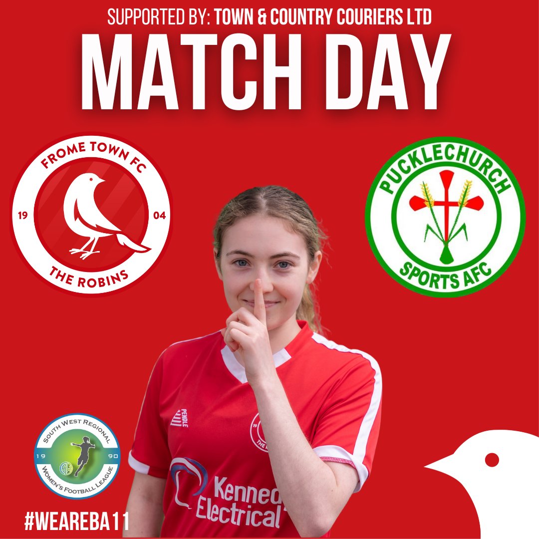 FromeTownFC's tweet photo. It's Match Day at Badger’s Hill! 
Come down and support Frome Town Women in their final home game of the season against League leaders Pucklechurch. Free entry. 2pm kick-off.
 #weareba11 #westaytogether https://t.co/5DEEfilp1o